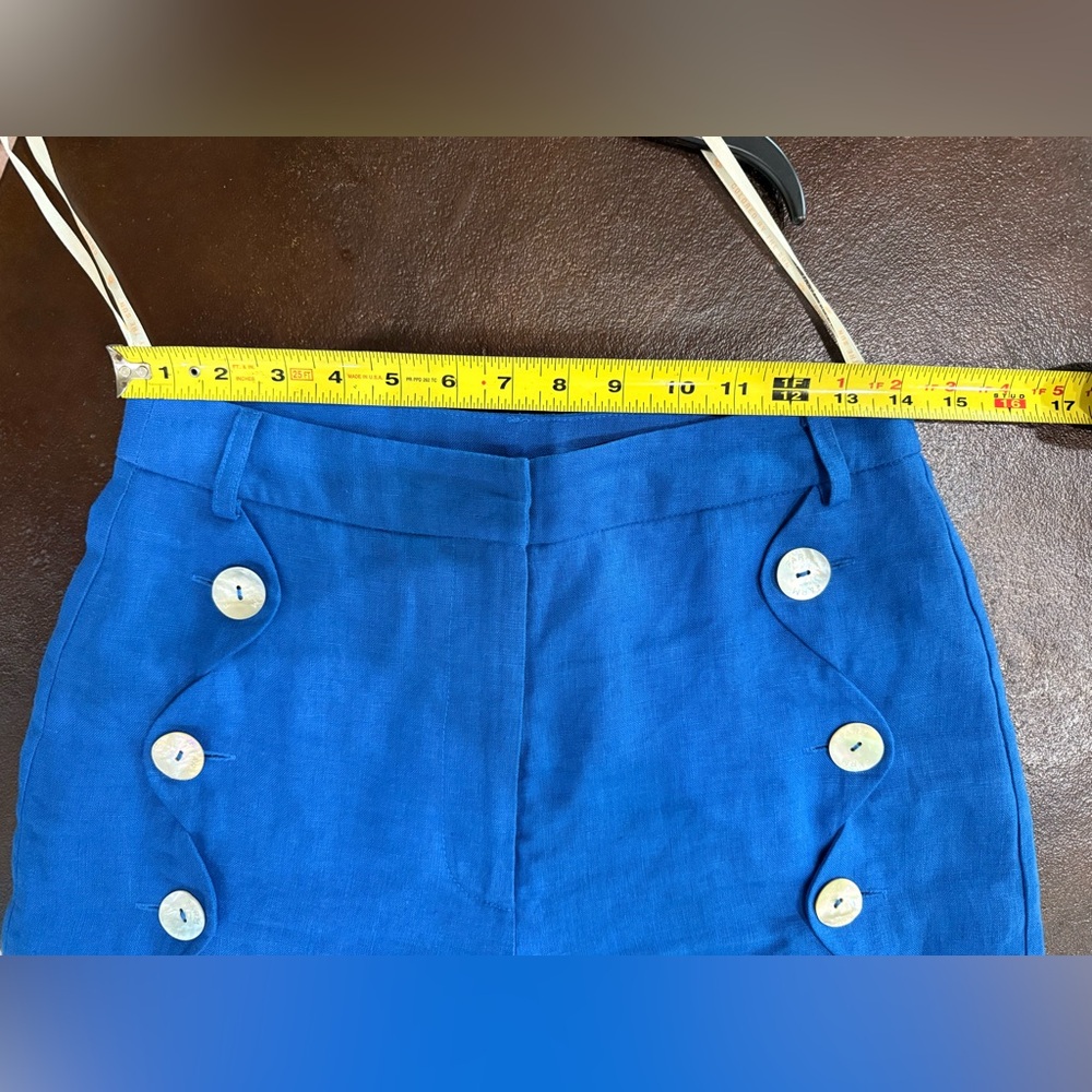 FARM Rio Royal Blue Wide-Leg Button-Detail Pants - Picture 5 of 6